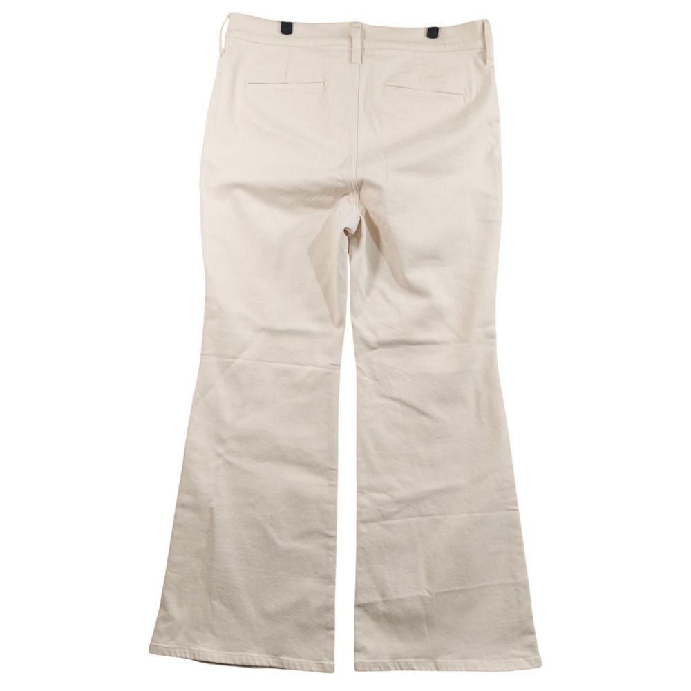 J.Crew 96 Flare Pants Womens 33 Cream Ivory High Rise Patch Pocket 36x32